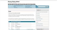 Desktop Screenshot of privacypolicyonline.com